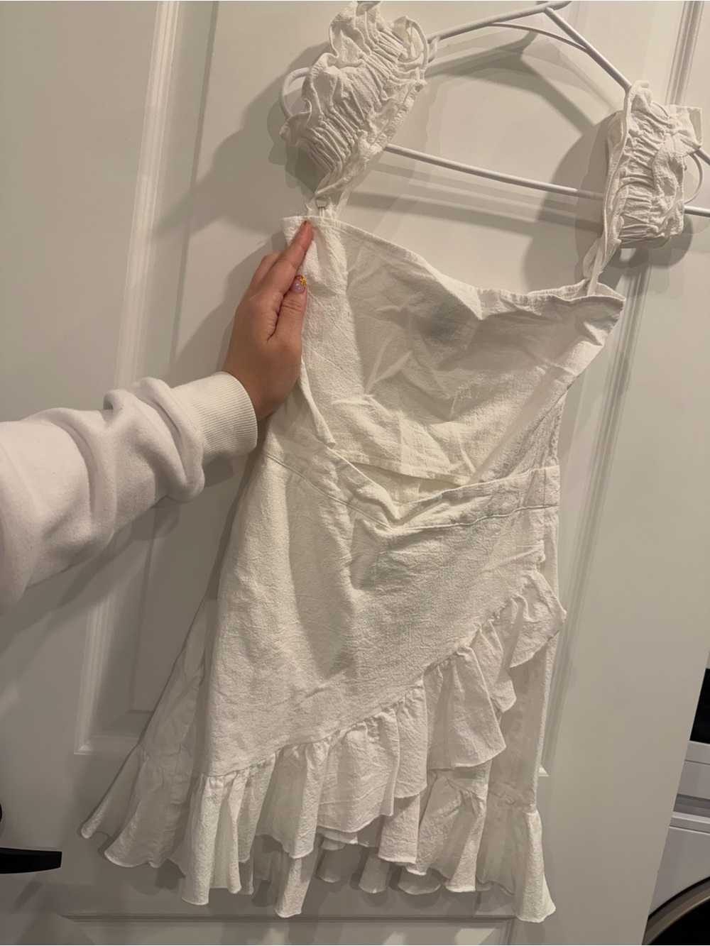 Women’s White Ruffle Sundress